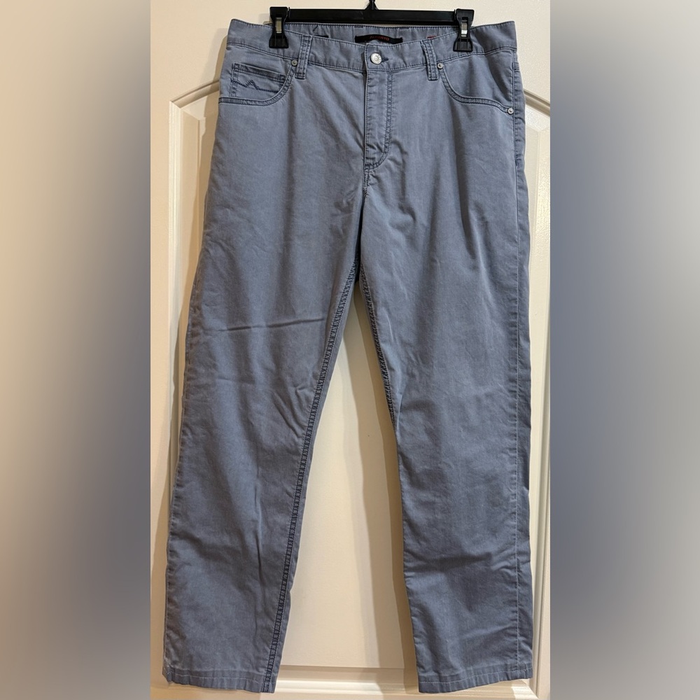 Alberto Light Blue Modern Fit Casual Pants
